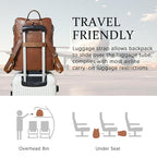 Vegan Leather Laptop Backpack for Women 15.6 inch Work Backpack Fashion Travel Backpack Purse for Business College (Brown01)