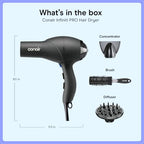 Hair Dryer with Diffuser (Black / 1 Count (Pack of 1))