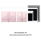 Small Travel Jewelry Organizer Roll for Women (Light Pink / Small)