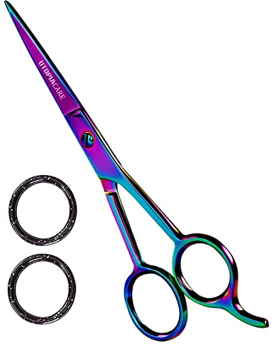 Hair Cutting and Hairdressing Scissors 6.5 Inch (6.5 Inch (Pack of 1) / Rainbow)