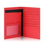 Leather Passport Holder for Travel (Red)