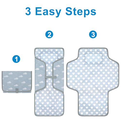 Portable Diaper Changing Pad (Classic Cloud)