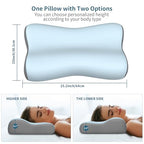 Cervical Neck Pillow (Blue&grey)