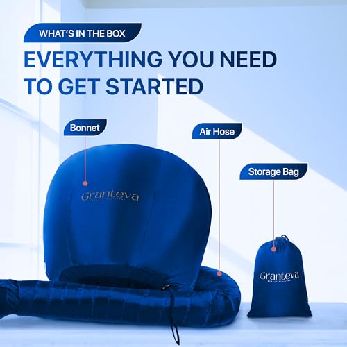 Hair Dryer Bonnet Attachment w (Blue)