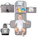 Portable Diaper Changing Pad with Wipes Pocket (Grey / Classic)