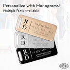 Personalized Luggage Tags for Suitcases 4 Pack (Keychain Rose Gold)
