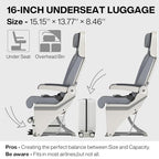 Underseat Carry on Luggage 16 Inch Hardshell PC Suitcase with Spinner Wheels TSA Lock for Travel (Smoke White TSA2 / 16-inch)