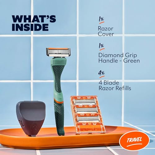 Travel Shave Set (Green / 1 Count (Pack of 4))