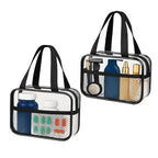 2PCS Small TSA Approved Clear Travel Toiletry Bags for Men Women (2PCS Small)