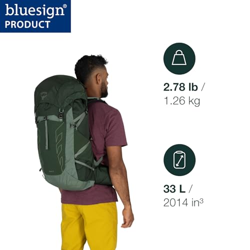 Talon 33L Men's Lightweight Hiking Backpack (33L - Standard Fit / Black/Coal Grey)