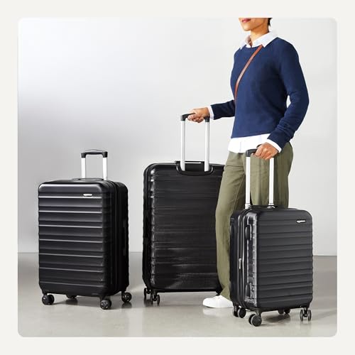 3 Piece Hardshell Luggage Set (Black / 3-Piece Set)