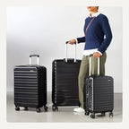 3 Piece Hardshell Luggage Set (Black / 3-Piece Set)