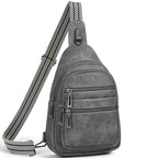 Sling Bag for Women Crossbody Bags Sling Purse Cross Body Backpack Vegan Leather Over Shoulder Bag Travel Handbag Gifts Dark Grey (Drak Grey)