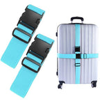 80In Luggage Straps for Suitcase Travel Belt Accessories (2Pcs Light Blue / 80 In Fix)