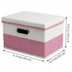 Storage Bins with Lids [3 (Pink&Cream / S(3-Pack))