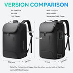 Men's Laptop Backpack for 17.3Inch Notebook (Without Lock+USB / Black)