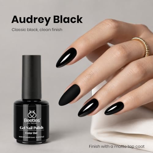 Beetles Black Gel Polish (G - Creme Black | Audrey Black)