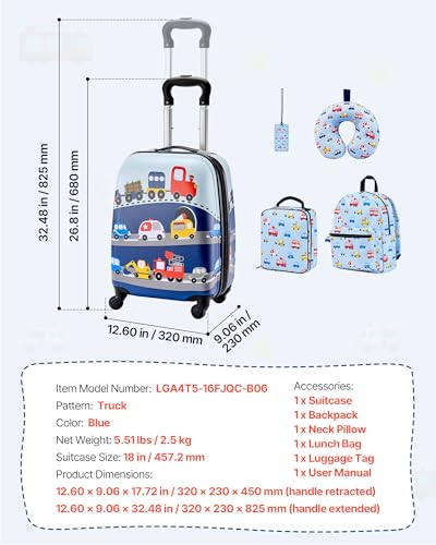 Kids Luggage Set (18 Inches 5-Piece Set / Car)