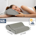 Travel & Camping Comfortable Memory Foam Pillow (Grey Contour)