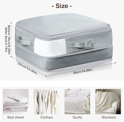 Clothes Storage Bag 6 Pack (Gray / 19L x 6 Pack)