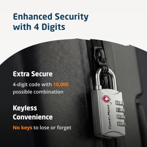 Luggage Locks TSA Approved (1 Pack / Silver)