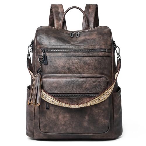 15.6 inch Laptop Backpack for Women (Two-toned Coffee)