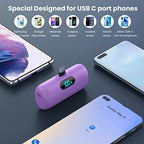 2 Pack]Portable Charger Power Bank for iPhone 17 (Black+Purple)