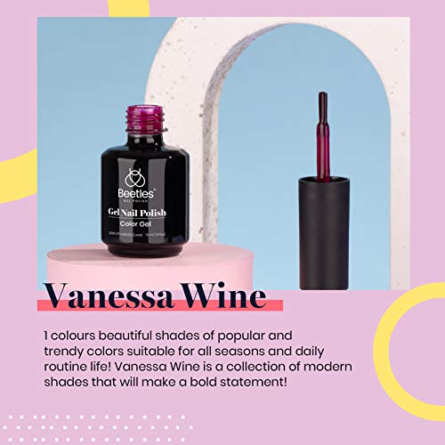 Beetles Wine Red Gel Polish (C - Creme Red | Vanessa Wine)