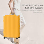 Luggage Sets 2 Piece Aluminum Frame Carry On and Checked Suitcase PC ABS Hard Shell TSA Lock No Zipper (Orange / 2 Set(upgraded Tsa Lock))