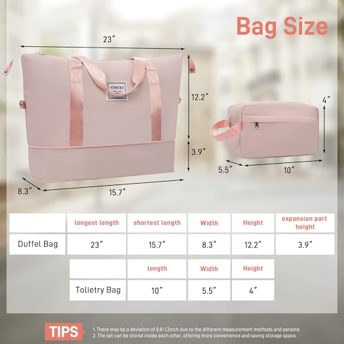 Luggage Set 6 Piece Carry on Hardcase Suitcase with Travel Bags (3-piece Set(20/24/28) / Light Pink+16IN&Bags)