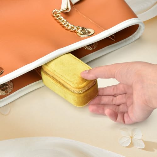 Small Travel Jewelry Case (Mini-Yellow / Small Rectangle)