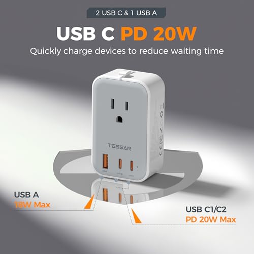Universal Travel Adapter (Grey)