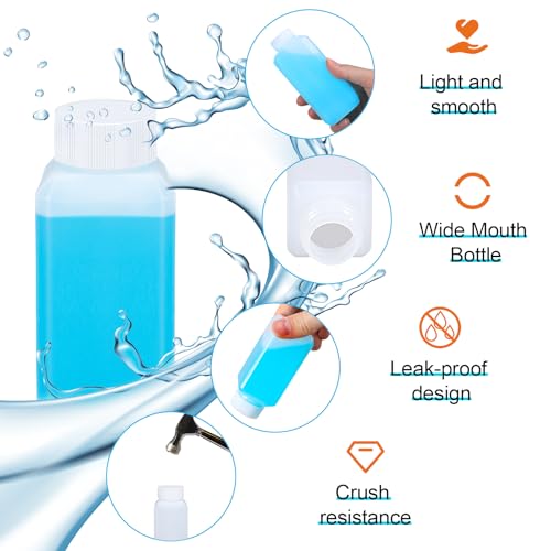 4oz Leak Proof Plastic Bottles with Caps (Translucent / 4oz)