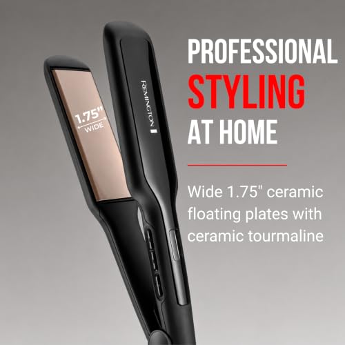 1.75" Anti Static Hair Straightener (Black/Gold / 1 3/4 Inch)