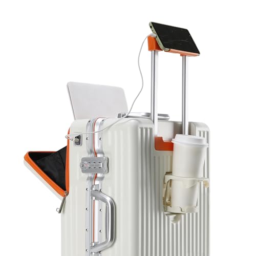 Carry on suitcase Zipperless Luggage (orange / 24 inch)