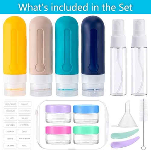 16 Pack Travel Bottles for Toiletries (16PCS/Blue)