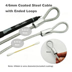 8FT 4mm Stainless Steel Security Cable Lock (Clear / 4mm-8ft(1pcs))