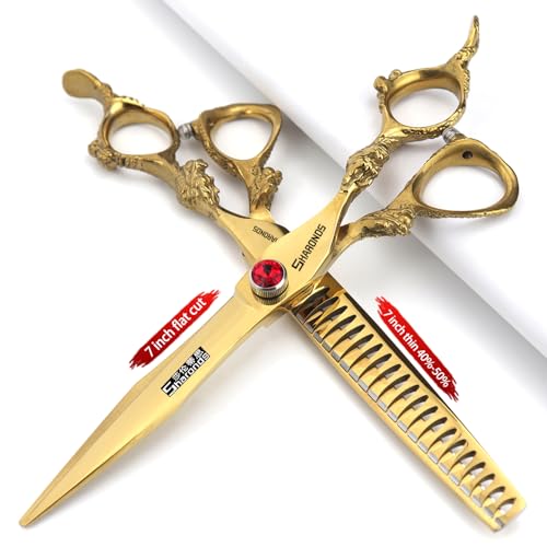 6/7/8/9 inch Scissors Professional Haircut (7 inch-2pc-A) (7 Inch-2pc-a)