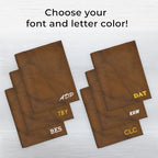 Deluxe Personalized Monogrammed Antique Saddle RFID Leather Passport Wallet (Antique Saddle / Deluxe)
