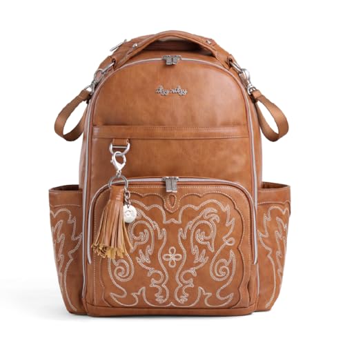 Boss Plus Large Diaper Bag Backpack with 19 Pockets (Saddle)