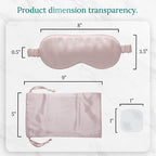 Mulberry Soft Silk Eye Mask for Sleeping with Ear Plugs & Luxury Bag (Pink)