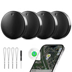 Apple MFi Certified] Tracker Tags (4-Black)