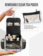 Hanging Travel Toiletry Bag (Blue Elephant)