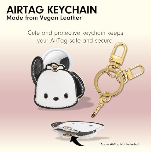 x Sanrio Character Keychain Case Compatible with Apple AirTag (Pochacco)