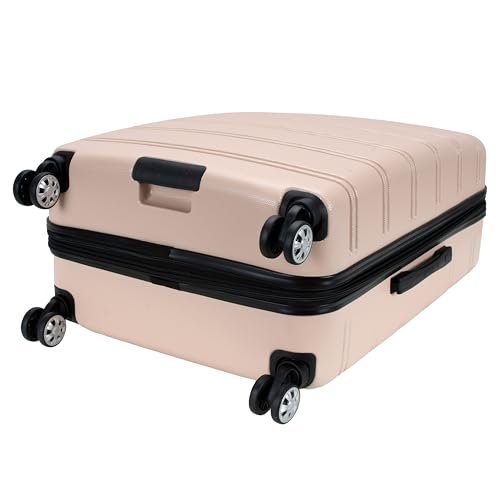 Melbourne Hardside Expandable Spinner Wheel Luggage (Champagne / Checked Large 28")