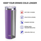 20 oz Skinny Tumbler (Purple/Pink / 12 Ounces)