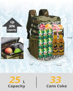 Tactical Backpack Cooler for Men (Camo Green)
