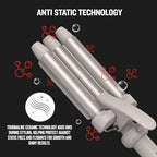 5-in-1 Curling Wand Set, Interchangeable 0.5" - 1.25" Barrels (0.5" to 1.25")