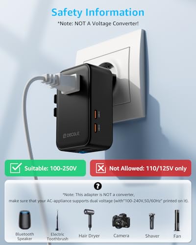 Air” Universal Travel Adapter 2 USB (A1R PD25W / Black)