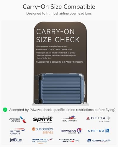 20 Inch Zipperless Carry On Luggage (Ocean Blue / 20 Inch)